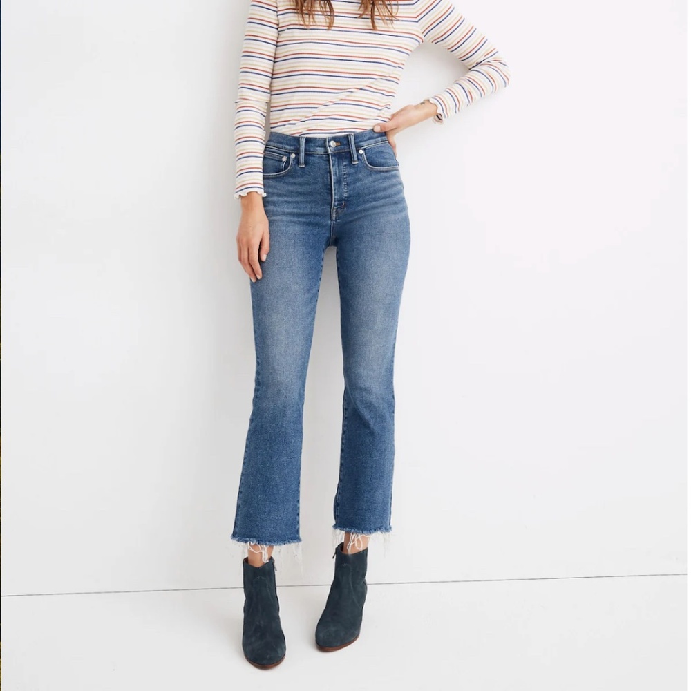 Madewell Cali Demi-Boot / Kick-Crop Jeans in Fleetwood Wash